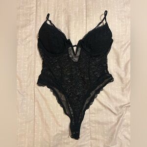 Black lace bodysuit